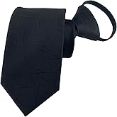 Lovacely Zipper Ties for Men, 2.76 Inch Classic Woven Silk Zip Necktie Pre-tied Paisley Various Designs Zipper Neck Tie