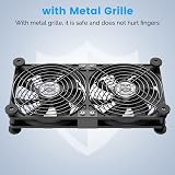 ELUTENG 120mm Dual Row USB Fan 3 Speed 5V Cooling PC Laptop Router PS5 TV Box view 8