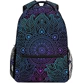 ALAZA Art Arabesque Mandala Boho Ethnic Bohemian Large Backpack Personalized Laptop iPad Tablet Travel School Bag with Multiple Pockets