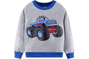 NUBEEHOHO Toddler Boys Cotton Sweatshirts Casual Long Sleeve Top Shirts Kids Winter Clothes Pullover Sweater 2T-8T