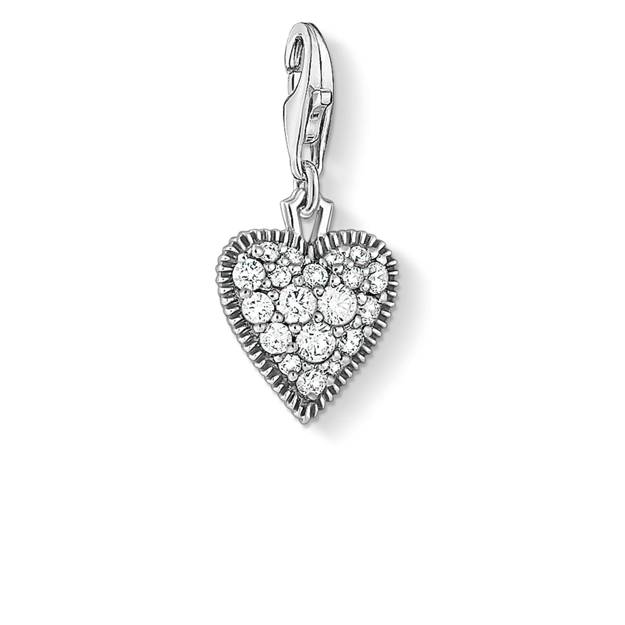 Thomas Sabo Ladies-Charm Pendant Vintage Heart 925 Sterling Silver Blackened 1747-643-14