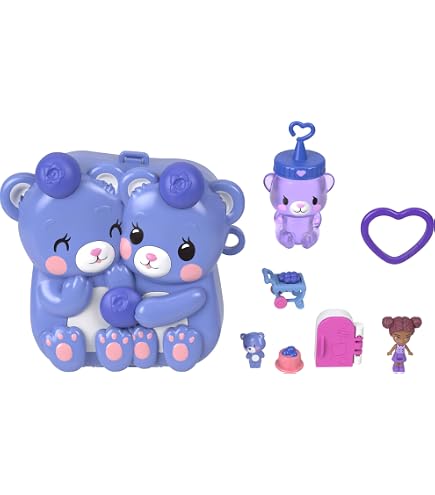 Amazon.com: Polly Pocket Cuddly Toys Compact Play Set GYV99 Fox
