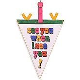 ban.do Getaway Vegan Leather Luggage Tag, Large Novelty Luggage Identifier, Cute Suitcase Tag, Pennant