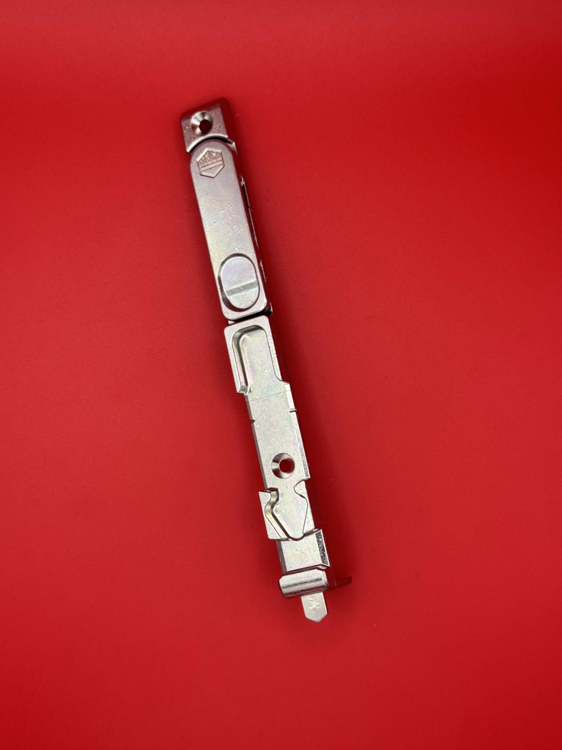 FTF - Fenstertechnik Maco Lower Corner Bolt Euro Fold FT 18 mm, 9 V, L = 170 mm, Silver (55167) Including Mounting Material