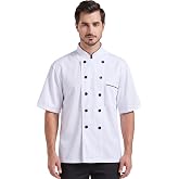 Nanxson Unisex Chef Coat Short/Long Sleeve Chef Jacket | Cotton-polyester fabric,chef shirt,chef uniform for party,Halloween,for kitchen,restaurant,cook,hotel,chef outfit