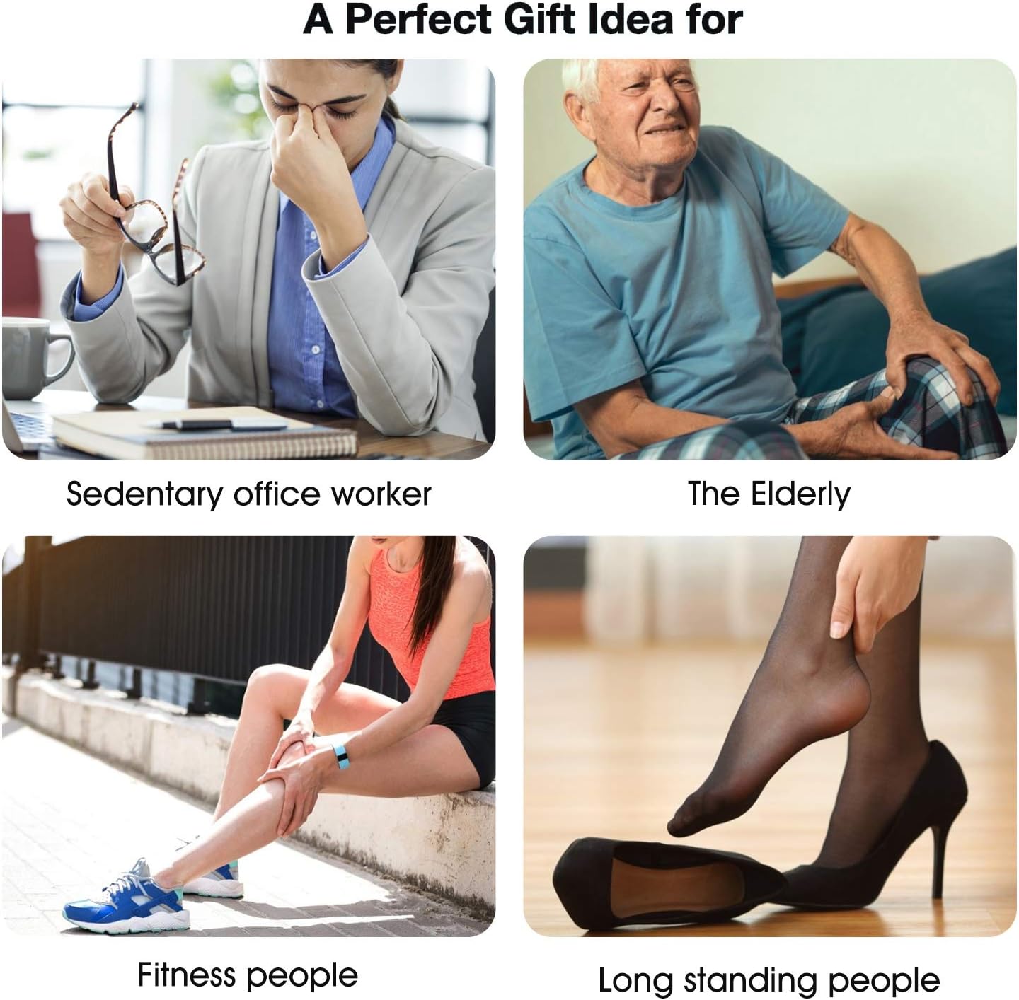 Foot and Leg Massager for Circulation and Relaxation, Rechargable Leg Massagers for Foot Calf and Leg with Hand-held Controller 4 Modes 3 Intensities, Best Gifts for Men/Women/Mother/Father/Family: Health & Personal Care