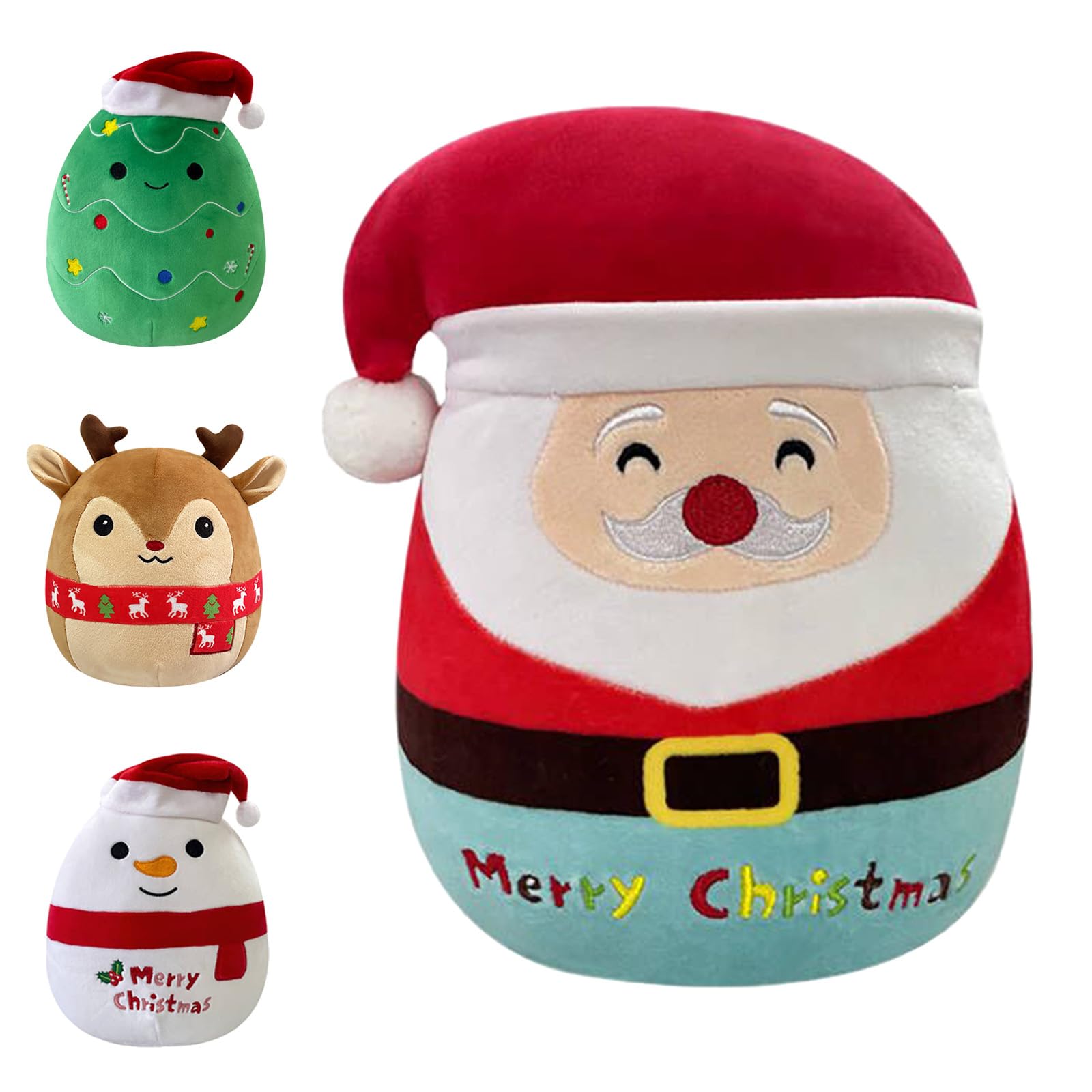 20cm Christmas Plushies Plush Santa Toy for Kids,Cute Xmas Santa Claus Squishy Christmas Plush Pillow Toy Soft Toy 8" Stuffed Animal Santa Plushies Toys for Girls Boys Gift Christmas Cuddly Toy