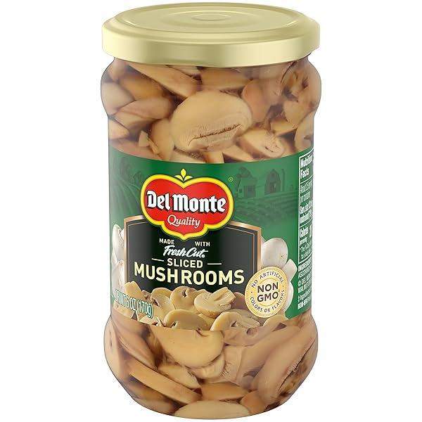 DEL MONTE® MUSHROOMS SLICES 6 OZ. JAR 12 PACK