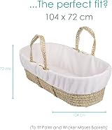 Clair de Lune Cream Fleece Liner for Moses Baskets - Soft & Washable view 2