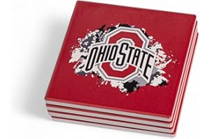 The Memory Company | Licensed NCAA 4-Pack Team Logo Ceramic Blast Coaster Set