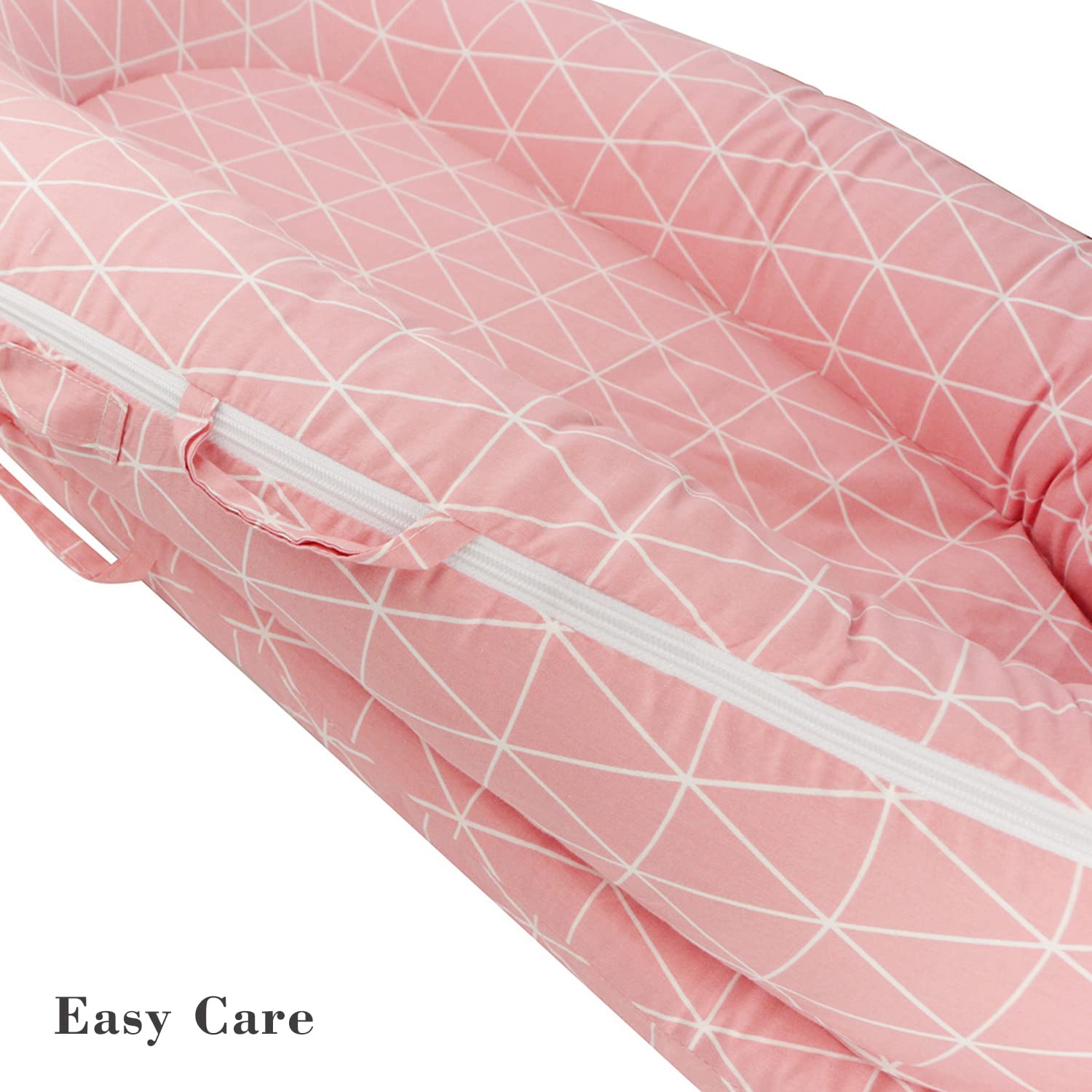 Newborn Lounger Cover for DockATot Deluxe, 100% Cotton Cover for Dock A Tot (Pink)