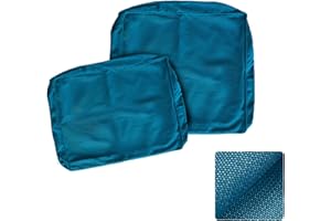 ARTPLAN Outdoor Deep Seat Slipcovers,Patio Seat Back Covers Only 24x24x6 18x24 Olefin,Square Outdoor Cushion Cover,for Patio Funiture,Peacock