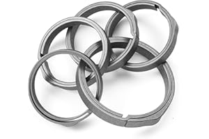 TISUR Titanium Key Rings for Keychain, Side-Pushing Key Chain Rings Split Keyring Heavy Duty Keychain Rings Bulk