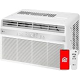 LG 6000 BTU Window Air Conditioner[2024 New] Remote Control, WiFi Enabled works with LG ThinQ, Alexa, Hey Google, Washable Filer Ultra-Quiet Cools Small Room up to 250 Sq.Ft AC Unit White LW6024RSMX
