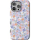 Casely iPhone 16 Pro Case | Poppy Meadows | Pastel Floral | Bold Protective Design | Compatible with MagSafe
