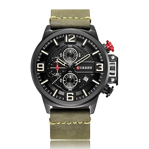 Analogue Day and Date Brown Dial and Strap Mens Watch