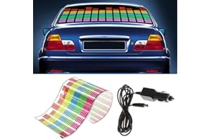 WONFAST Sound Music Beat Activated Car Sticker Equalizer Rhythm LED Flash Light Audio Voice Rhythm Lamp (90x25cm)