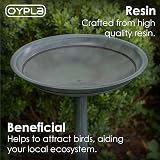 Oypla Traditional Ornamental Garden Pedestal Bird Bath Outdoor Green 62cm view 4