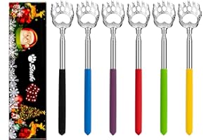 STAIBC Back Scratcher Bear Claw, Stocking Stuffers Gifts for Men Women Adults, Telescopic Back Scalp Scratchers Massager with Soft Rubber Handles Portable Hand Massage Tool Both Human and Pets (6Pack)