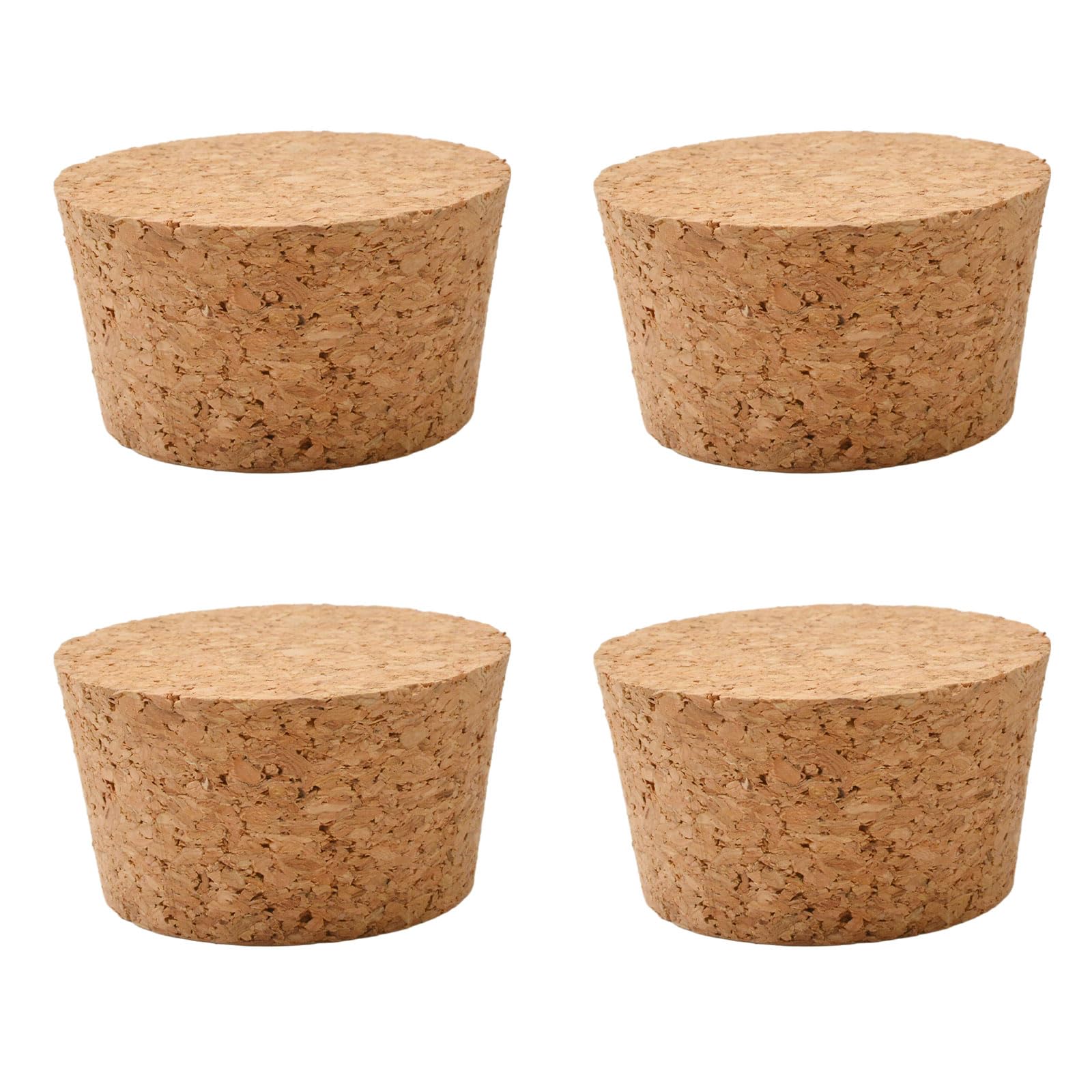 INCREWAY Tapered Cork Stoppers, 4PCS Conical Wooden Wine Bottle Stopper Cork Plugs Replacement Corks for Wine Bottle Glass Bottle Jars, 63 * 53 * 35mm