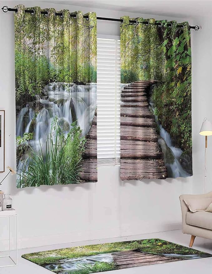 Hengshu - Cortinas para ventana, diseño de casa, impresión digital