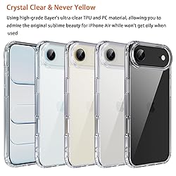 EUMADOVE for iPhone 17 air Case Transparent Phone