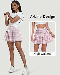 Green Plaid Pleated Skirt for Girl Womens Tennis