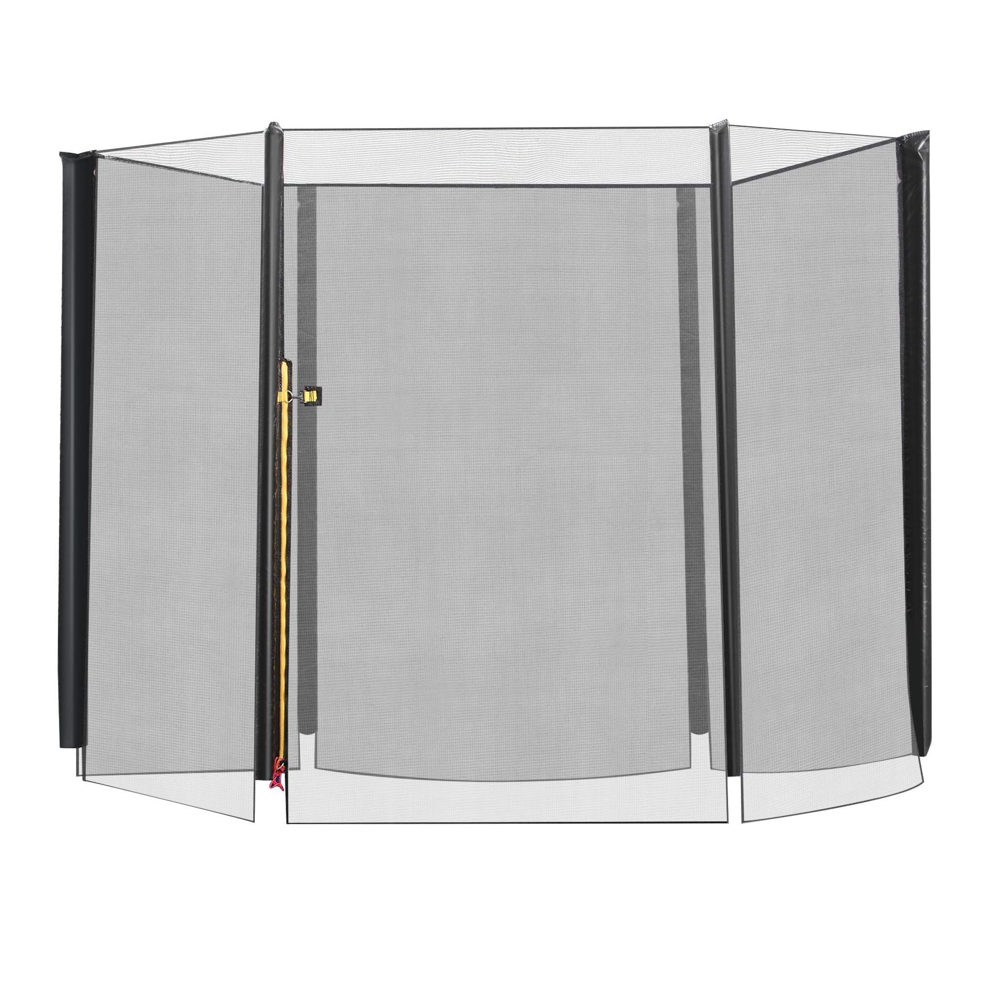HOMCOM 8ft Trampoline Net Replacement Safety Net Enclosure Net Spare w/ 6 Poles