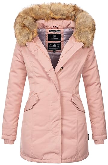 Marikoo Damen Winter Jacke Parka Mantel Winterjacke warm gefüttert B362