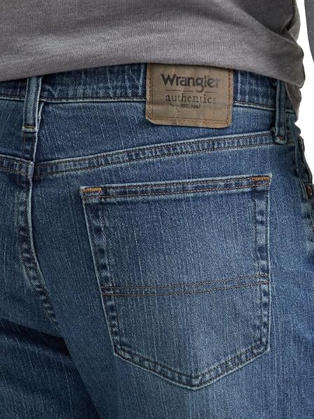 WRANGLER AUTHENTICS MEN’S REGULAR FIT COMFORT FLEX WAIST JEAN, BLUE OCEAN, 36W X 29L
