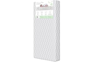 Dream On Me 5" Cozy Cloud 2-in-1 Crib and Toddler Mattress, Dual-Sided - Infants & Toddlers, Breathable & Waterproof, 75% Recycled Fiber, GREENGUARD Gold & Baby Safety Alliance Certified – Taffeta