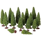 BESPORTBLE Cedar Tree Model: 15Pcs Mini Pine Trees, Miniature Landscape Tree Model, Sand Table Tree Model Green Model Tree Decoration