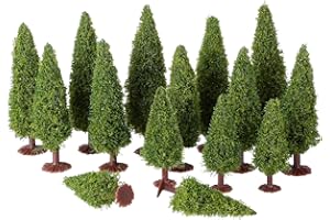 BESPORTBLE 15Pcs Model Trees, Miniature Trees, Woodland Scenics, Landscape Sand Table Tree, Model and for Crafts