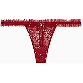 Emporio Armani Women's Sequins Lace Thong