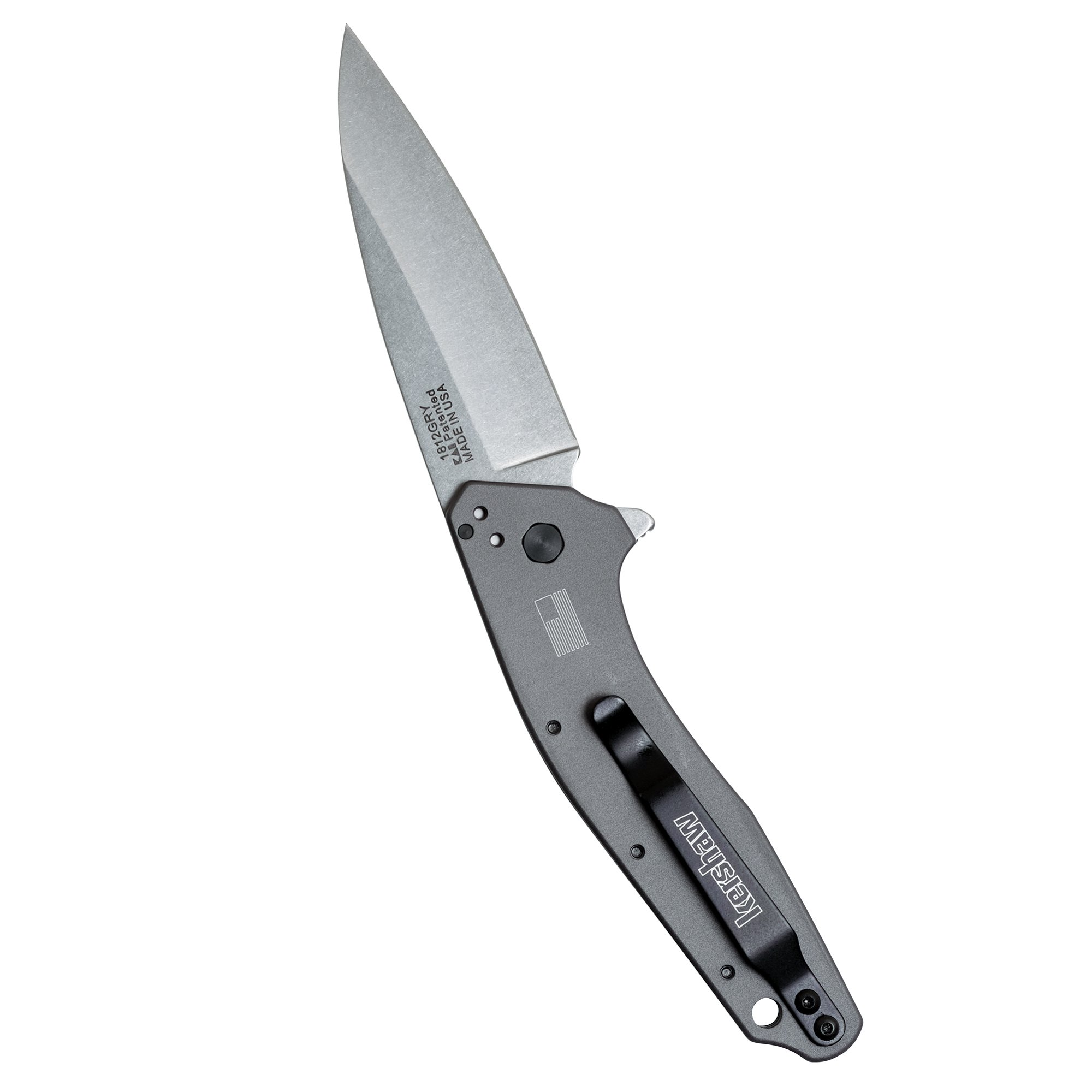 Kershaw Dividend Gray Folding Pocket Knife (1812GRY); 3” 420HC Steel