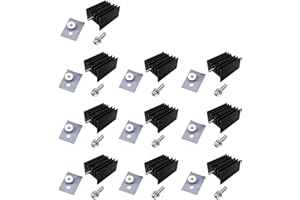 Easycargo 10 Packs TO-220 Heatsink + Insulator/Mounting Kits for LM317 LM317t L7805 L7812 L78XX Voltage Regulator, IRF Z44N 3