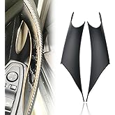 BJchiwu 2PCS Sticky Door Handle Cover for BMW 3/4 Series F30 F31 F32 Black | Easy Install Left Right Interior Grab Trim, Fits 320 328 330 335 M3 F34 F80, Fits 418 420 428 435 M4 F36 F82 F83 2012-2018