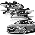 PartsFlow 2PCS Front Fog Light Lamp Left And Right Side For 2016 2017 2018 Nissan Maxima NI2592134 NI2593134