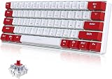 Snpurdiri Wireless 60% Mechanical Keyboard Red Switch White LED Backlit view 1