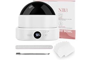 I·B·N G Electric Nail Soaking Bowl Kit, Adjustable Temperature Heated Soak off Bowl Gel Nail Polish Remover Machine Manicure Bowls Acrylic Dip Powder Remover Nail Tech Must Haves Salon Supplies