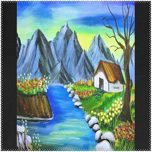 Amazon Com Lovebea Placemats Simple Painting Of Nature Scenery