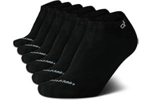 Calvin Klein Womens No Show Socks - 6 Pack Breathable Cotton Blend Athletic Performance Low Cut Running Socks for Women