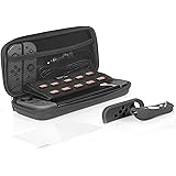 Amazon Basics Nintendo Switch Carrying Case and Screen Protector Protection Kit - Black