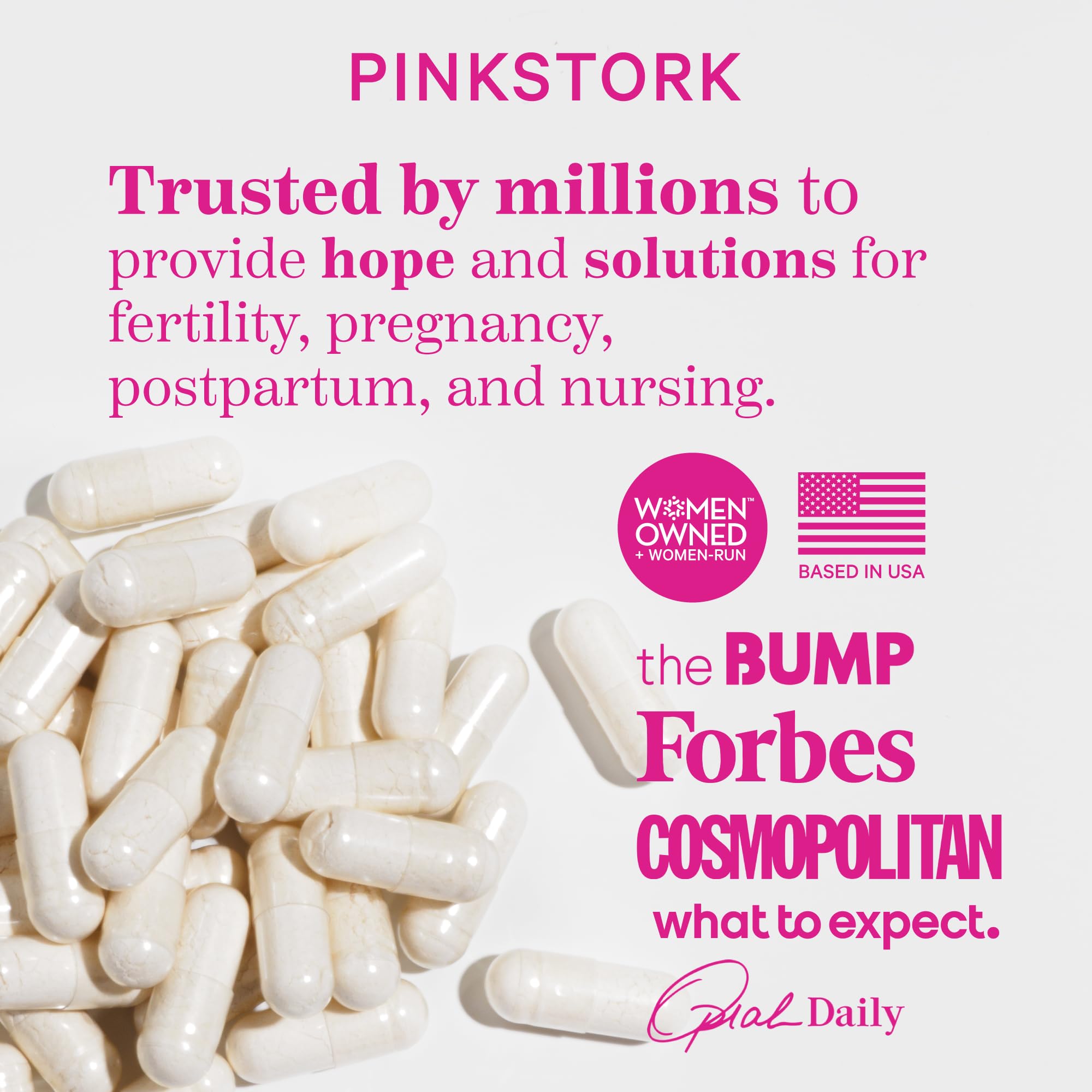 Pink Stork Labor Prep Supplement – Evening Primrose Oil & Red Raspberry Leaf for Third Trimester, Gentle Labor & Postpartum Support, Pregnancy & Breastfeeding Safe, 60 Vegan Capsules
