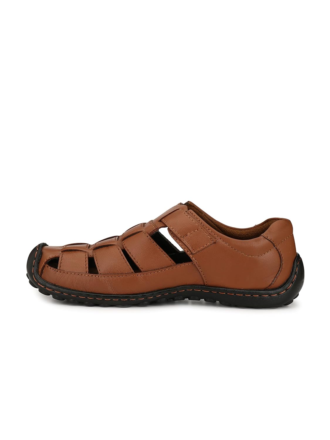 sir corbett men's brown genuine leather casual sandals