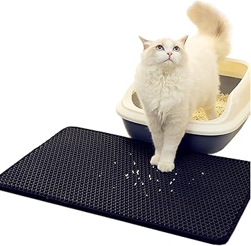 Authda Tapis Litiere Chat Grande Taille Double Couche En Tapis Litiere Nid D Abeille Tapis Litiere Lavable Pour Bac A Litiere Litiere Pour Chats Amazon Fr Animalerie