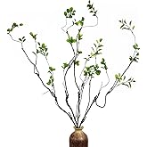 Solivya 4 Pcs Artificial Ficus Branches, 37" Faux Eucalyptus Greenery Stems for Home Decor, Fake Ficus Twig for Vase Home Office Wedding Filler Decoration