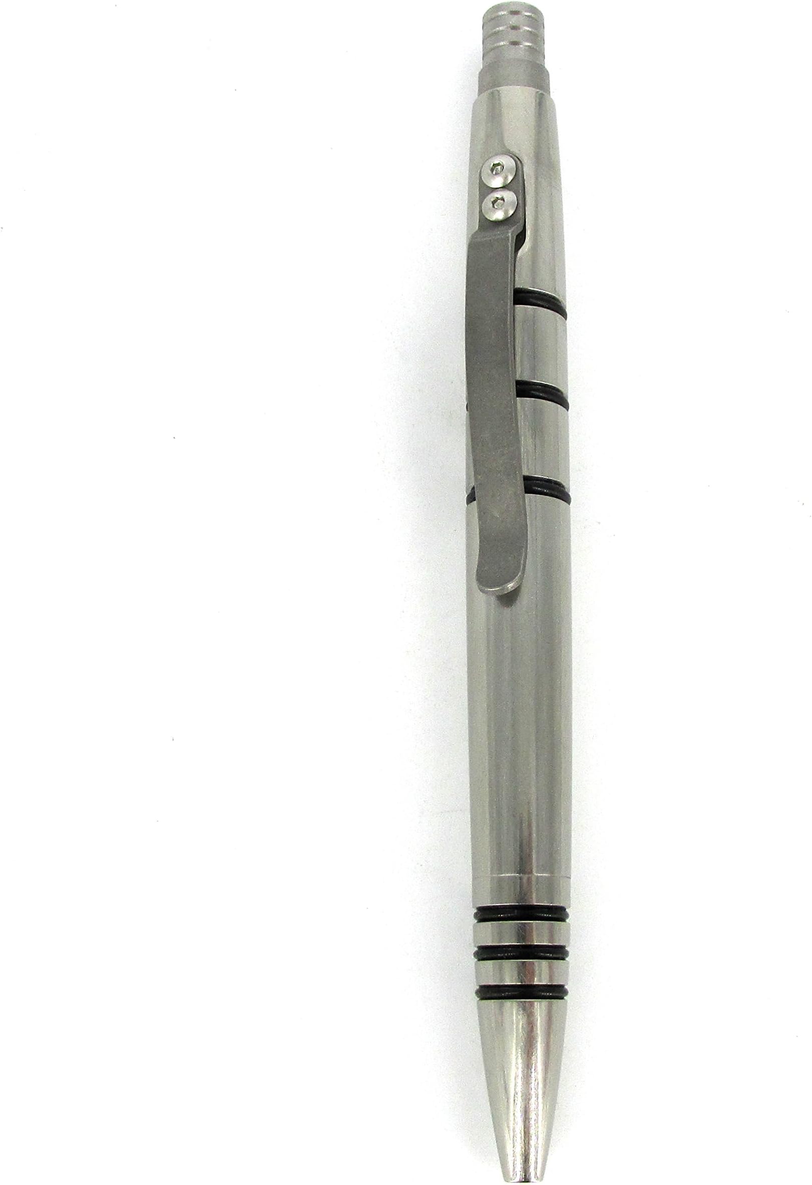 Tuff-Writer Mini Click Series Tactical Pen Brushed Titanium