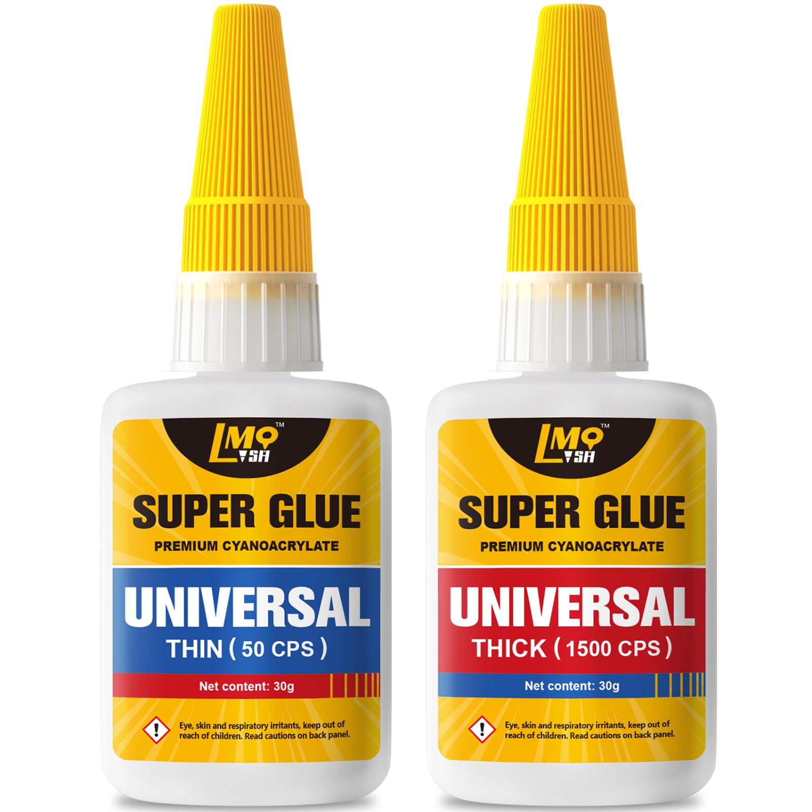 Photo 1 of Super Glue Thin and Thick Liquid CA Glue Clear 60 Gram, All Purpose Superglue Cyanoacrylate Adhesive for Shoe Repair Ceramic Plastic Leather Glass Model Metal Wood Pottery Porcelain, Instant Bonding