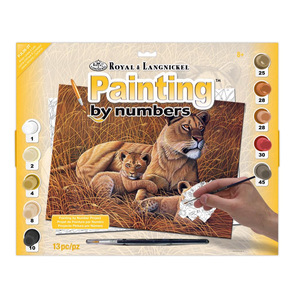 Royal & Langnickel PJL26 African Lioness and Cubs Painting by Numbers Kit
